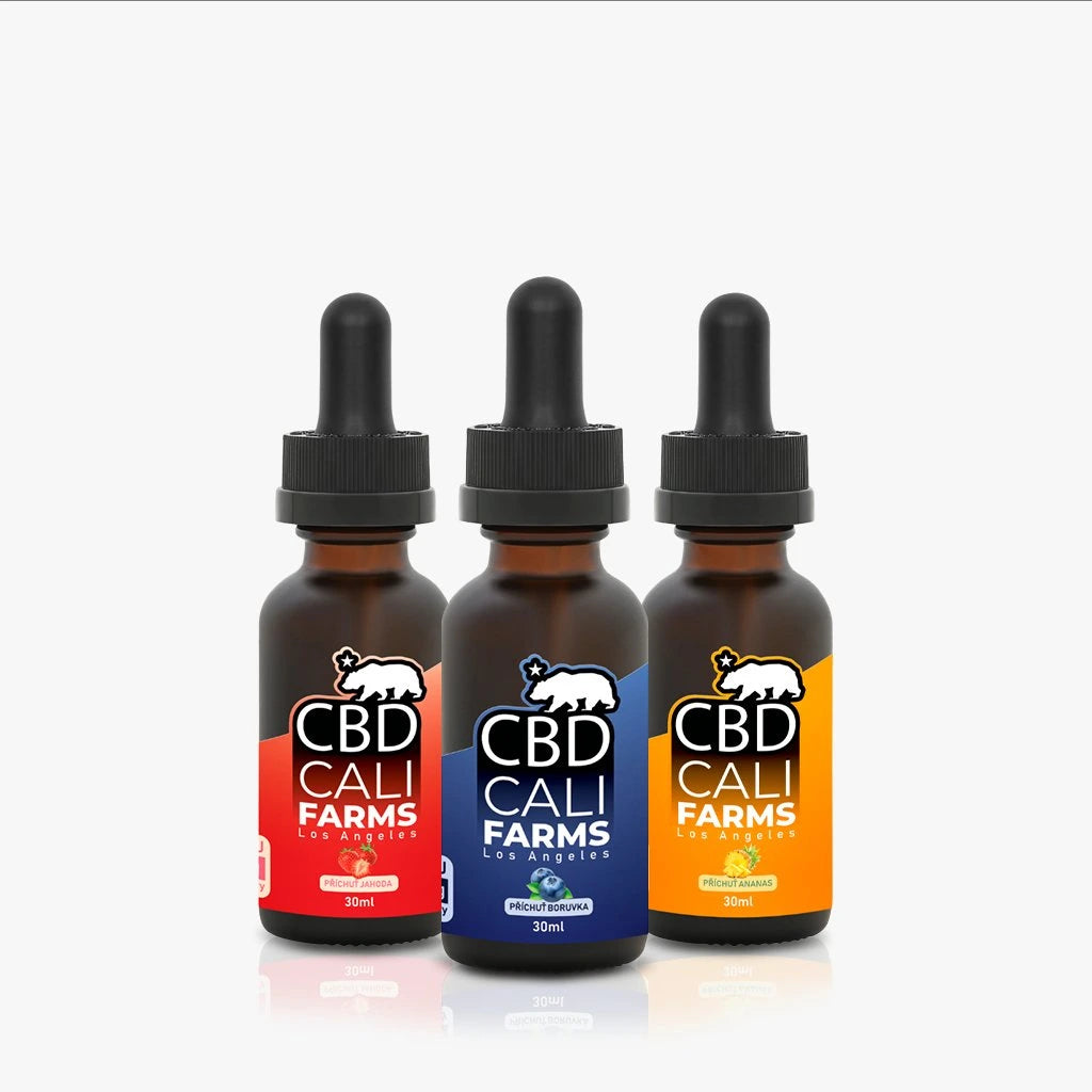 Dárkový ovocný box - 3 x CBD olej 30 ml - Jahoda, borůvka, ananas