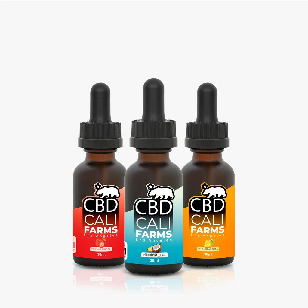 Dárkový ovocný box - 3 x CBD olej 30 ml - Jahoda, borůvka, piňa colada