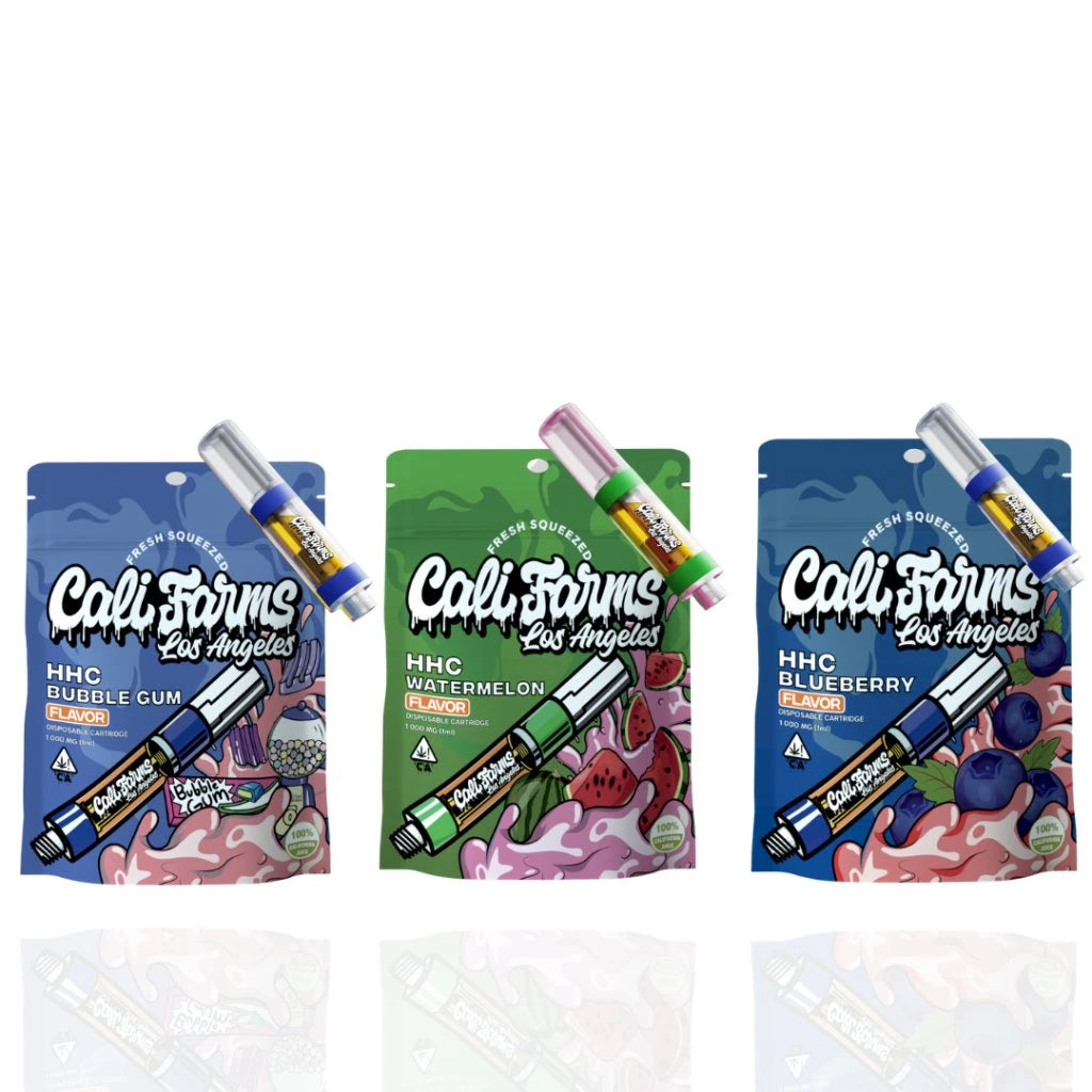 3x HHC Vape náplň 1 ml s příchutí vodní meloun, bubble gum, borůvka