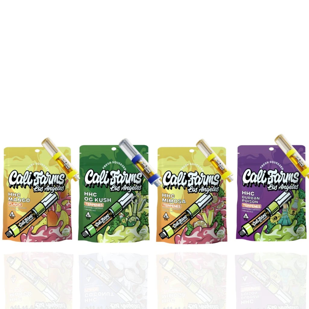 4x HHC Vape náplň 1 ml - Mimosa, OG Kush, Mango, durban poison